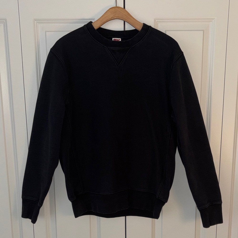 J. Crew Men's Black Crewneck Sweatshirt